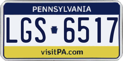 PA license plate LGS6517