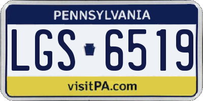 PA license plate LGS6519