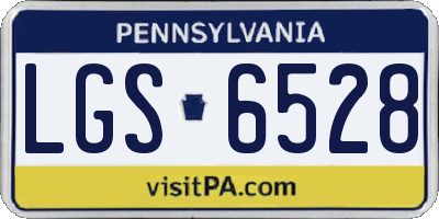 PA license plate LGS6528