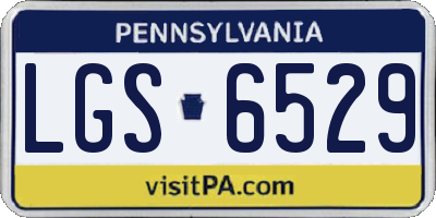 PA license plate LGS6529