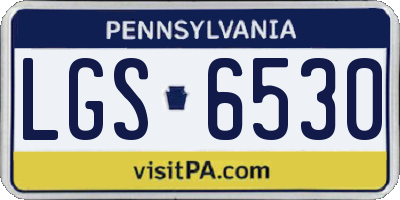 PA license plate LGS6530