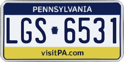 PA license plate LGS6531