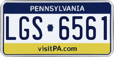 PA license plate LGS6561