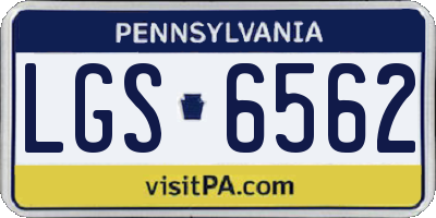 PA license plate LGS6562