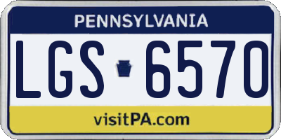 PA license plate LGS6570