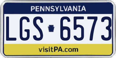 PA license plate LGS6573