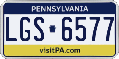 PA license plate LGS6577