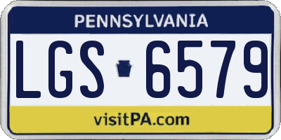 PA license plate LGS6579