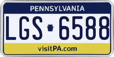PA license plate LGS6588
