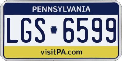 PA license plate LGS6599