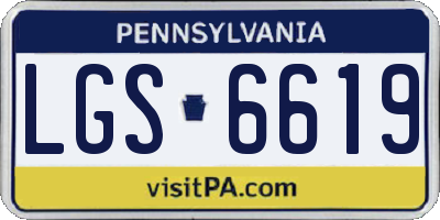 PA license plate LGS6619