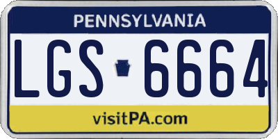 PA license plate LGS6664