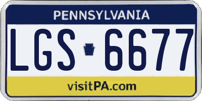 PA license plate LGS6677