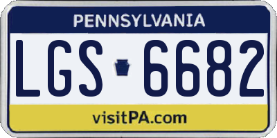 PA license plate LGS6682