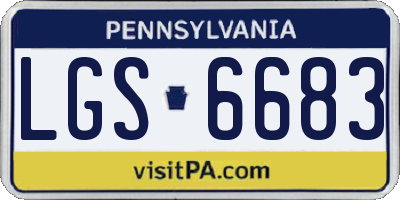 PA license plate LGS6683