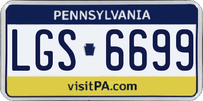 PA license plate LGS6699