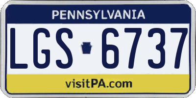 PA license plate LGS6737
