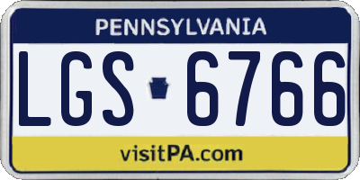 PA license plate LGS6766
