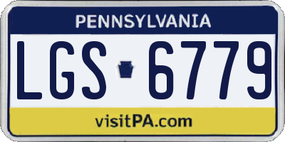 PA license plate LGS6779