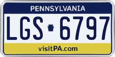 PA license plate LGS6797