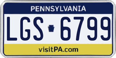 PA license plate LGS6799