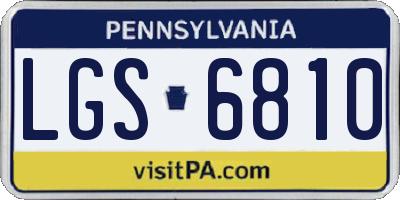 PA license plate LGS6810