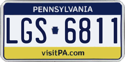 PA license plate LGS6811