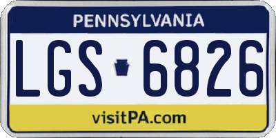 PA license plate LGS6826