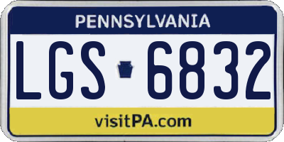 PA license plate LGS6832