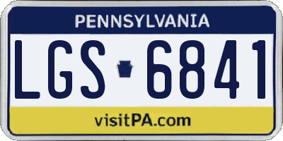 PA license plate LGS6841