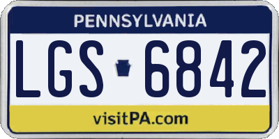 PA license plate LGS6842