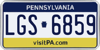 PA license plate LGS6859