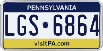 PA license plate LGS6864