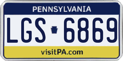 PA license plate LGS6869