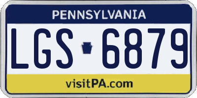 PA license plate LGS6879