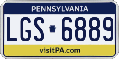 PA license plate LGS6889