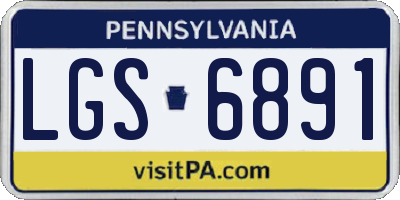 PA license plate LGS6891