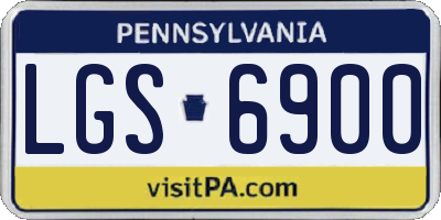 PA license plate LGS6900