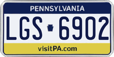 PA license plate LGS6902