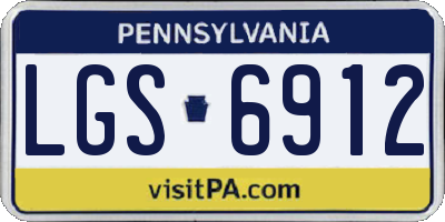 PA license plate LGS6912