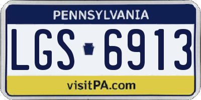 PA license plate LGS6913