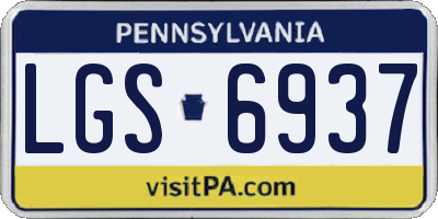 PA license plate LGS6937