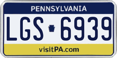 PA license plate LGS6939