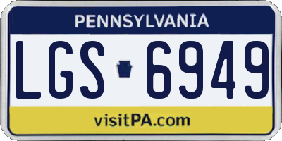 PA license plate LGS6949