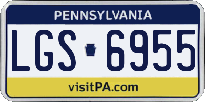 PA license plate LGS6955