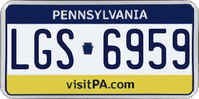 PA license plate LGS6959