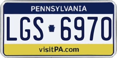 PA license plate LGS6970