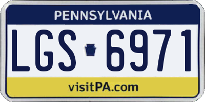 PA license plate LGS6971