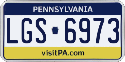 PA license plate LGS6973