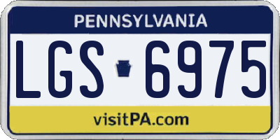 PA license plate LGS6975